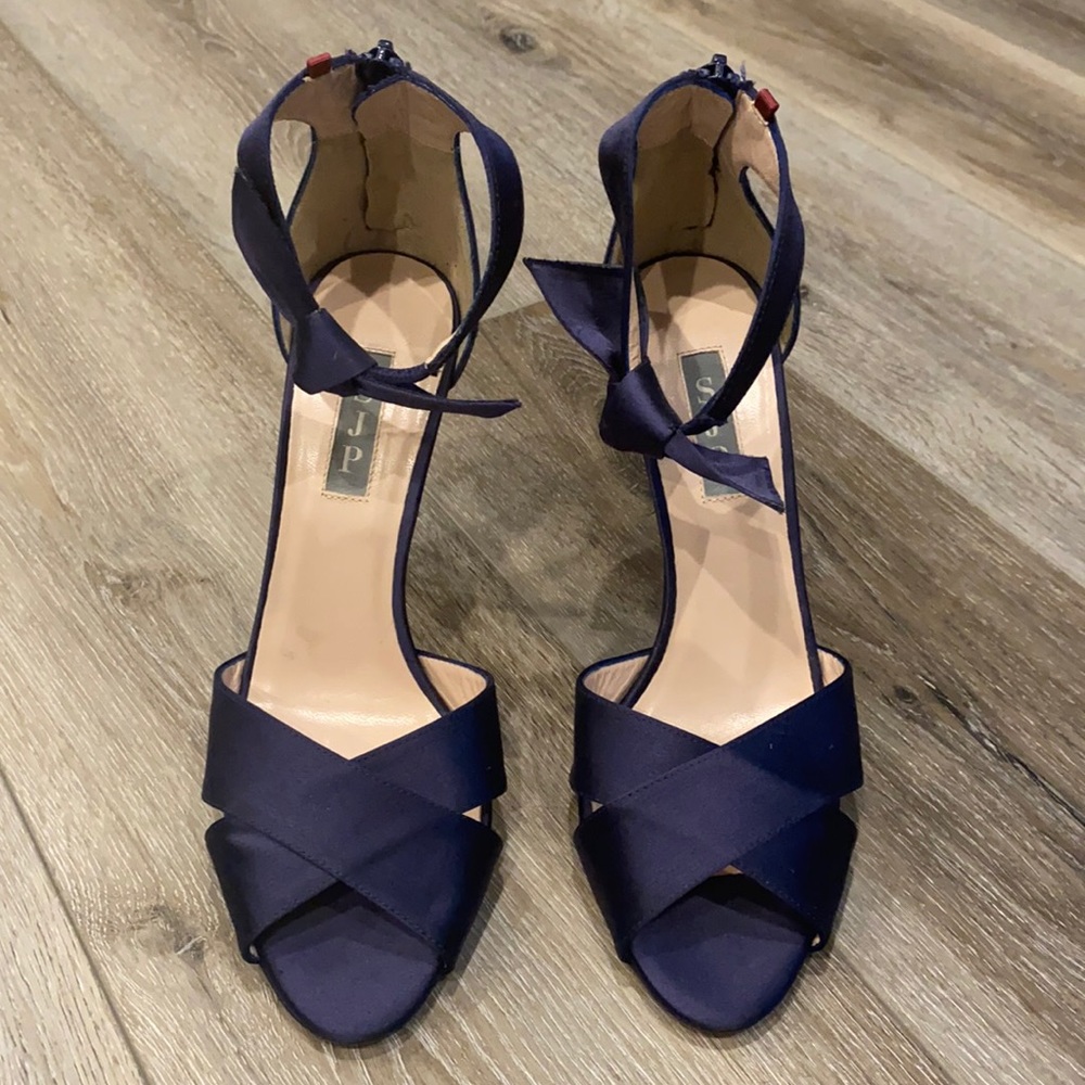 SJP Buckingham Navy blue heels - Picture 3 of 7